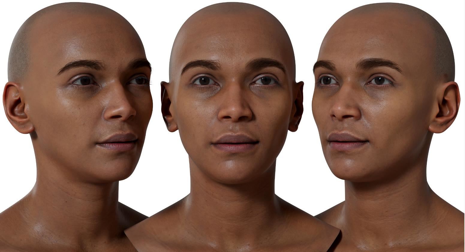  HD Model 02写实女性头像扫描模型