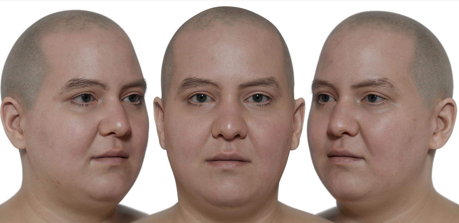  HD Model 11写实女性头像扫描模型