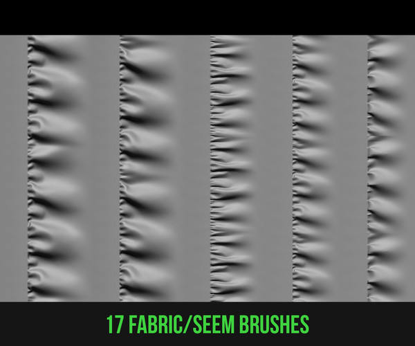 zbrush26含17种布料接缝笔刷