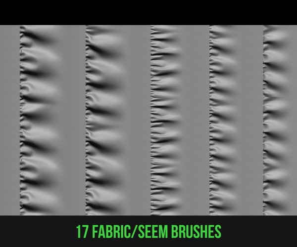 zbrush26含17种布料接缝笔刷