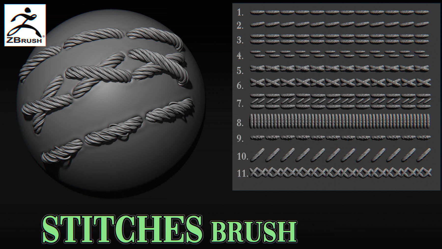 zbrush07绳子麻绳笔刷