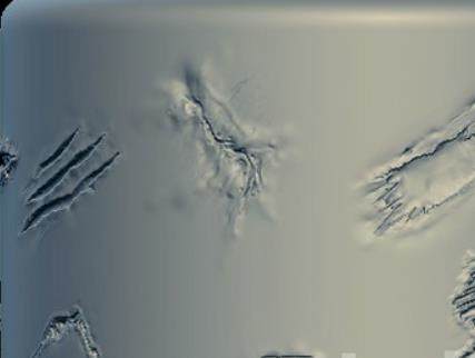 zbrush17衣服布料褶皱破洞做旧笔刷&破损修饰