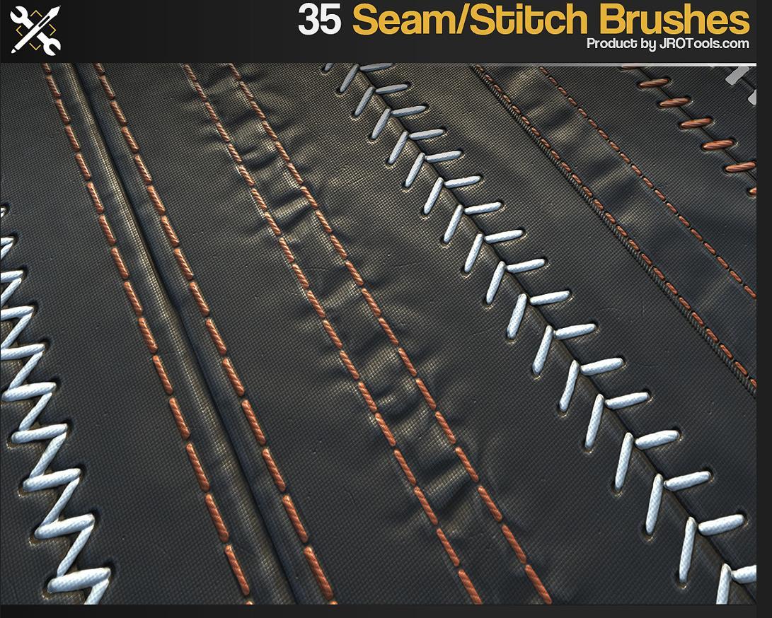 zbrush-35条缝合/拼接笔刷