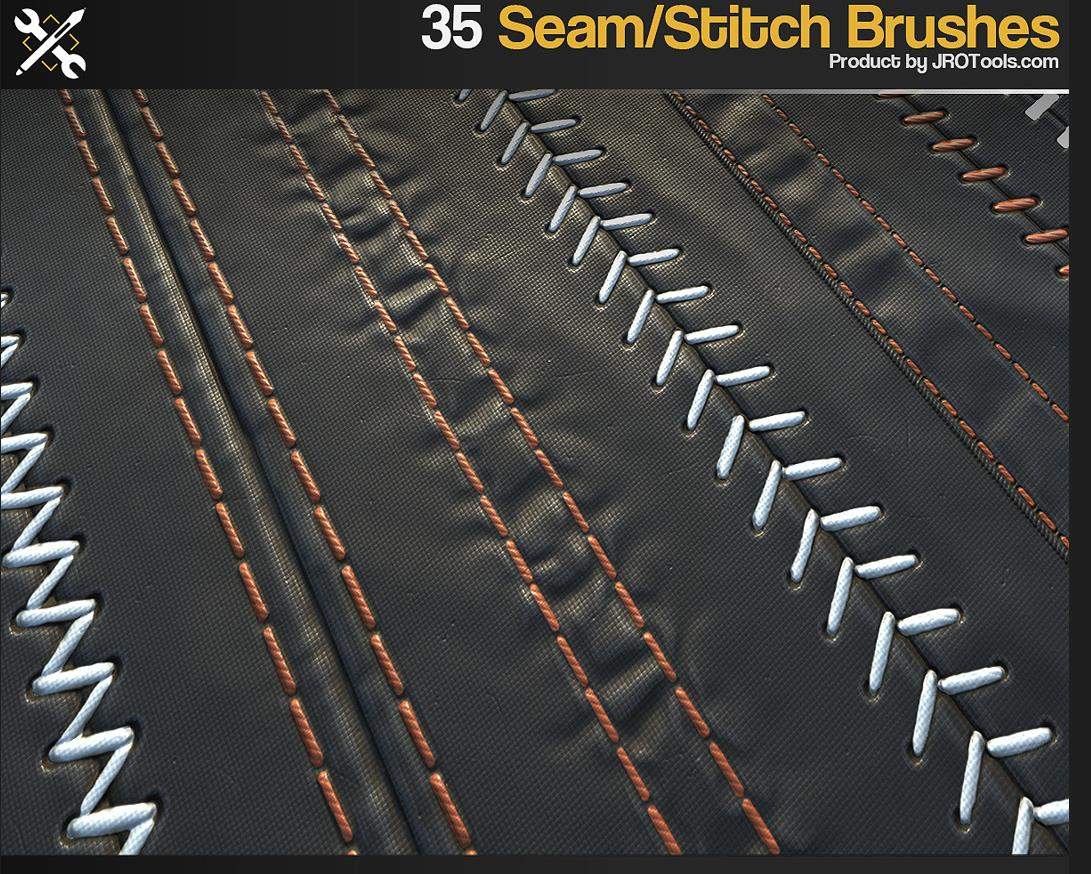 zbrush-35条缝合/拼接笔刷