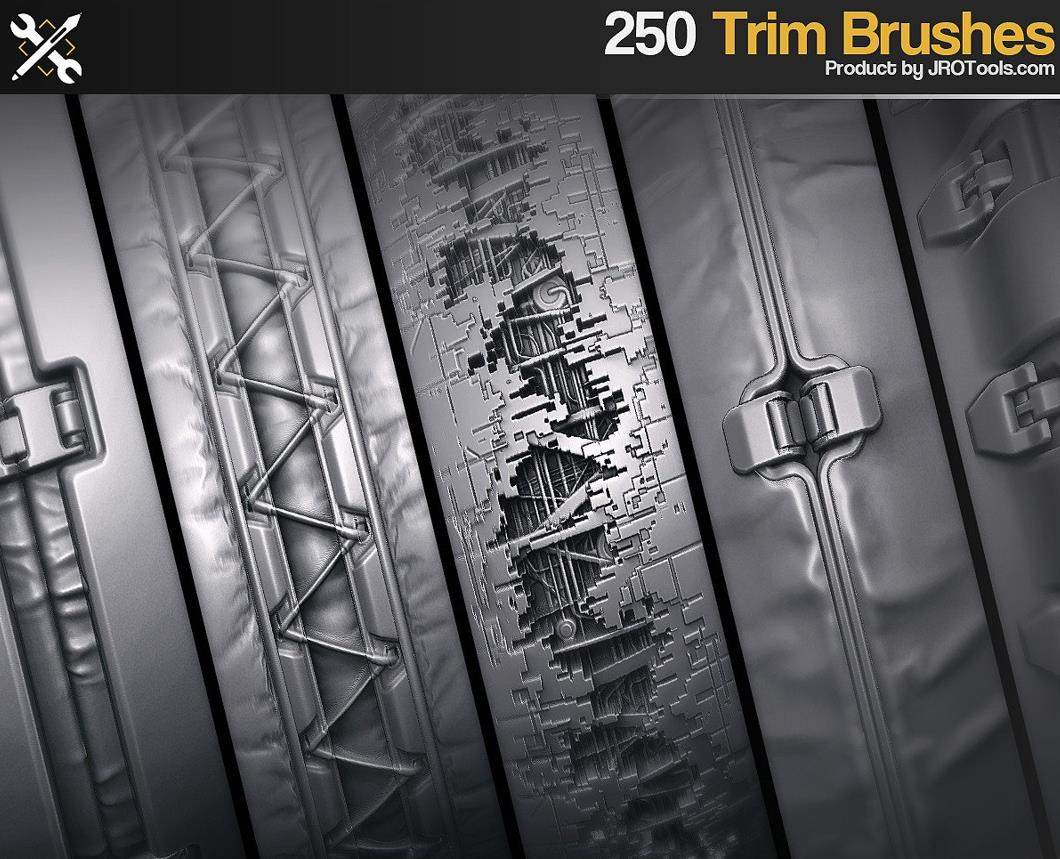 zbrush边缘修整笔刷（256款）