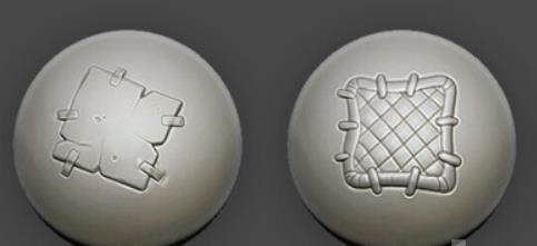 zbrush卡通缝线VDM笔刷&细节雕刻钱袋