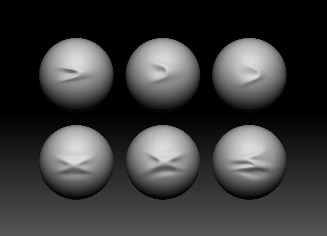 zbrush布料褶皱细节雕刻笔刷&衣服裤子压痕折叠做旧