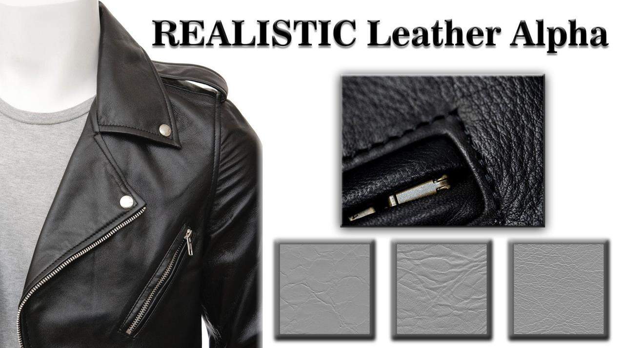 100个皮革皮衣细节褶皱细纹Alpha&布料表面贴图