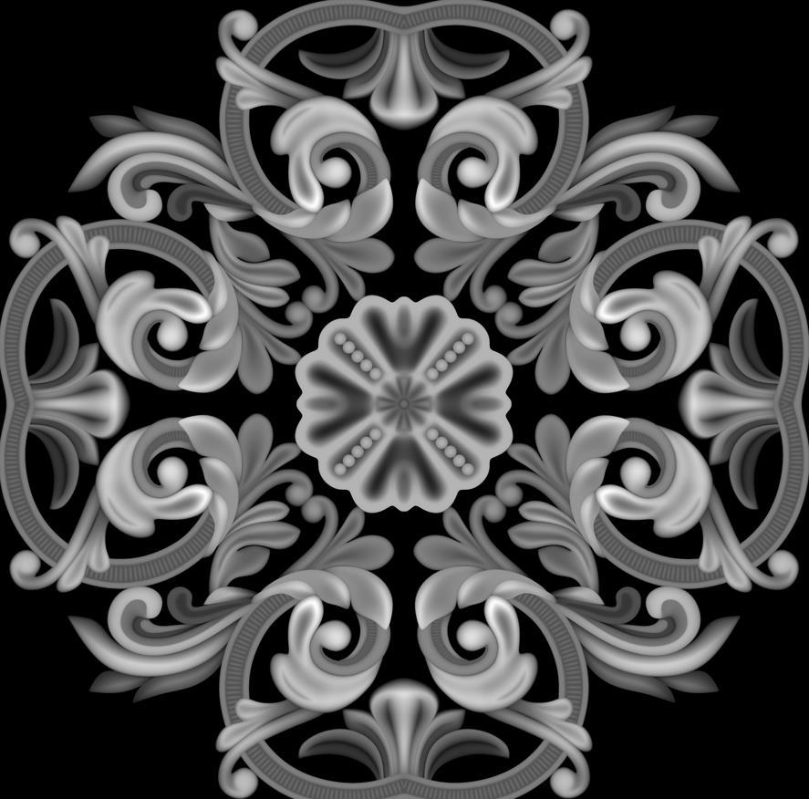 zbrush欧式古典装饰笔刷&图案雕花雕刻花纹MAX模型