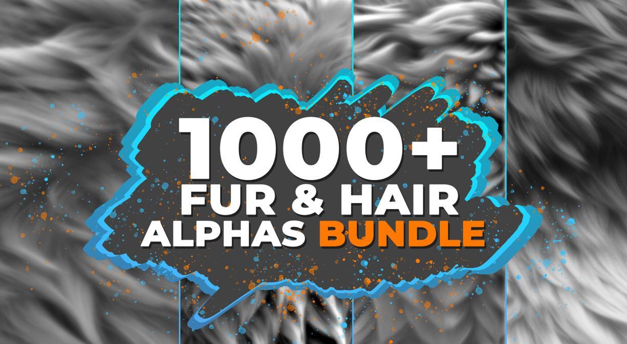 毛皮动物绒毛头发深度笔刷&短发绒毛巾布料毛发