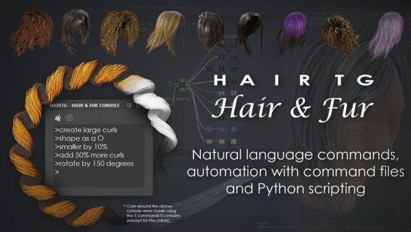 sp毛发03Designer人物金色头发毛发材质笔刷