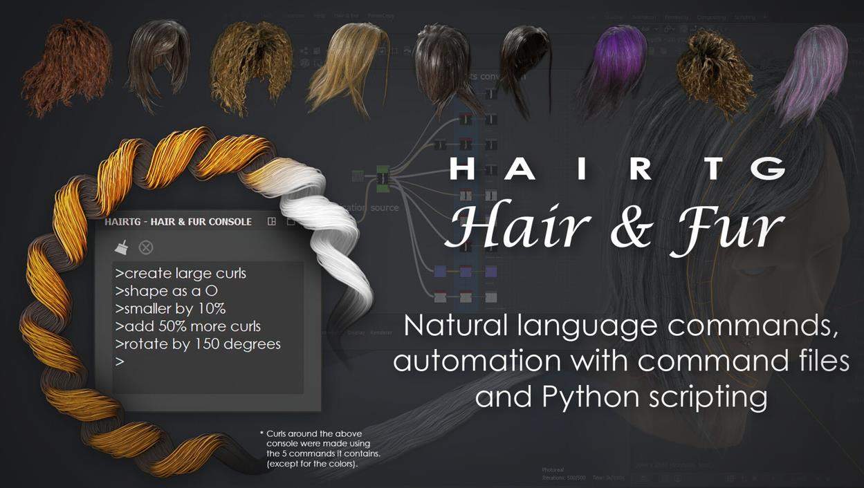 sp毛发03Designer人物金色头发毛发材质笔刷