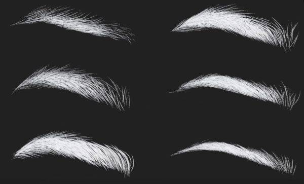 10款眉毛3D模型高模实体毛发