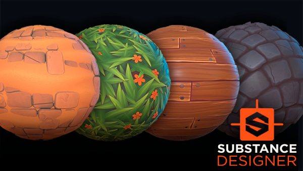 sd材质01风格化材质纹理材质&卡通风格地面雪地砖瓦PBR