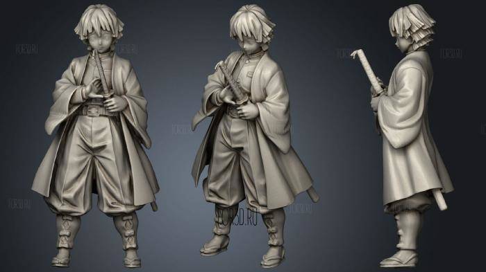 zb模型11zbrush日式男武士少年雕刻模型&男孩素材