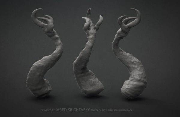 zbrush动物牙齿口腔舌头笔刷&嘴巴口腔上下颚骨头雕刻