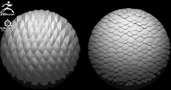 通用贴图11蜥蜴恐龙爬行生物粗糙鳞片alpha深度图