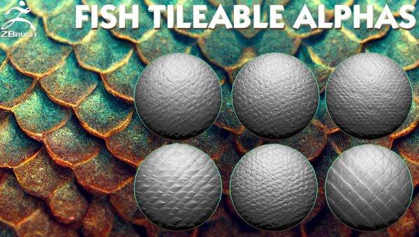 通用贴图14zb龙鳞鱼鳞皮肤褶皱&恐龙蜥蜴爬行生物鳞片alpha