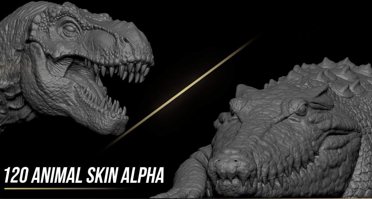 通用贴图15鳄鱼恐龙鳞蜥爬行生物皮肤Alpha鳞片