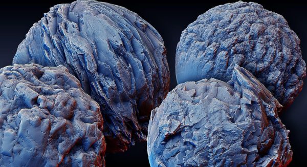 zbrush141-100组地形岩石表面裂纹ZBP笔刷&岩石裂缝alpha贴图psd