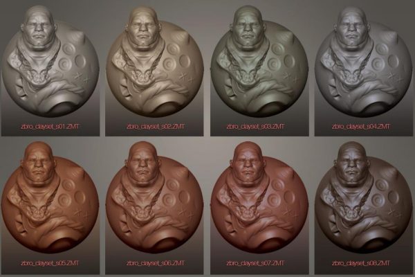zbrush黏土泥塑泥巴橡皮泥ZMT材质&雕塑雕刻泥雕材质