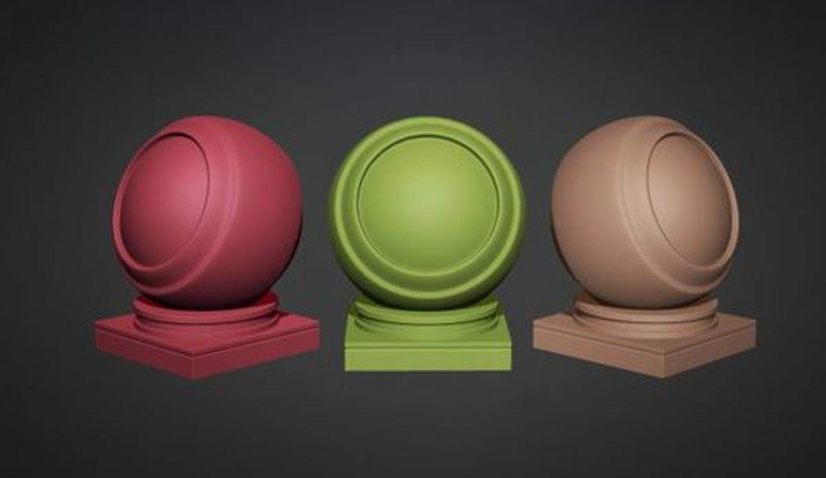zbrush材质18-36个模型雕刻材质球&颜色雕刻matcaps材质预设