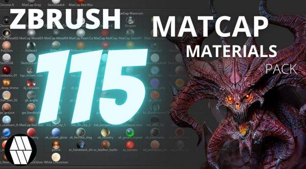 zbrush材质24角色自定皮肤材质球&MatCap材质库