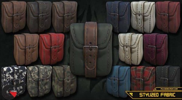 sp材质27卡通风格织物布料皮革智能材质球