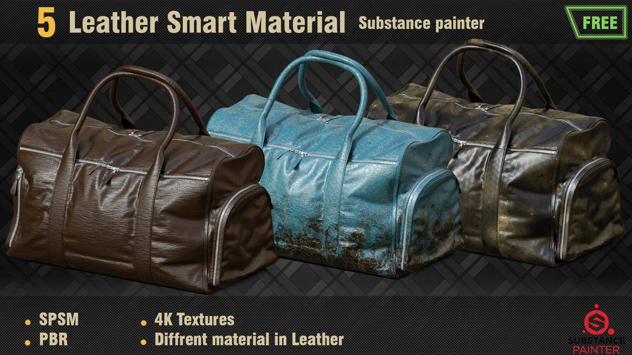 sp材质67皮衣皮包智能材质球&皮革SPSM皮衣布料