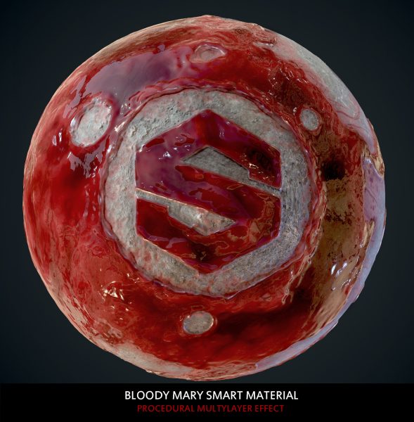 SP材质91次世代血液血迹Substance painter血腥材质