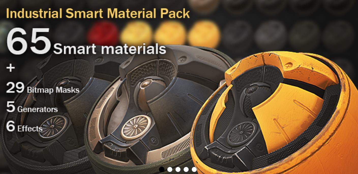 sp材质107工业科技科幻材质硬表面机器人磨损纹理贴图智能材质球