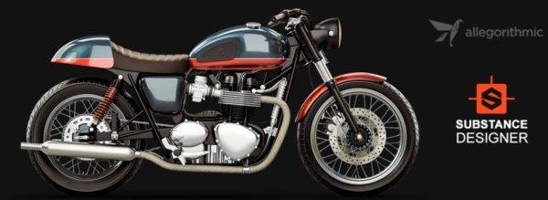 sp材质116摩托车金属发动机轮胎座椅智能材质球&SPSM