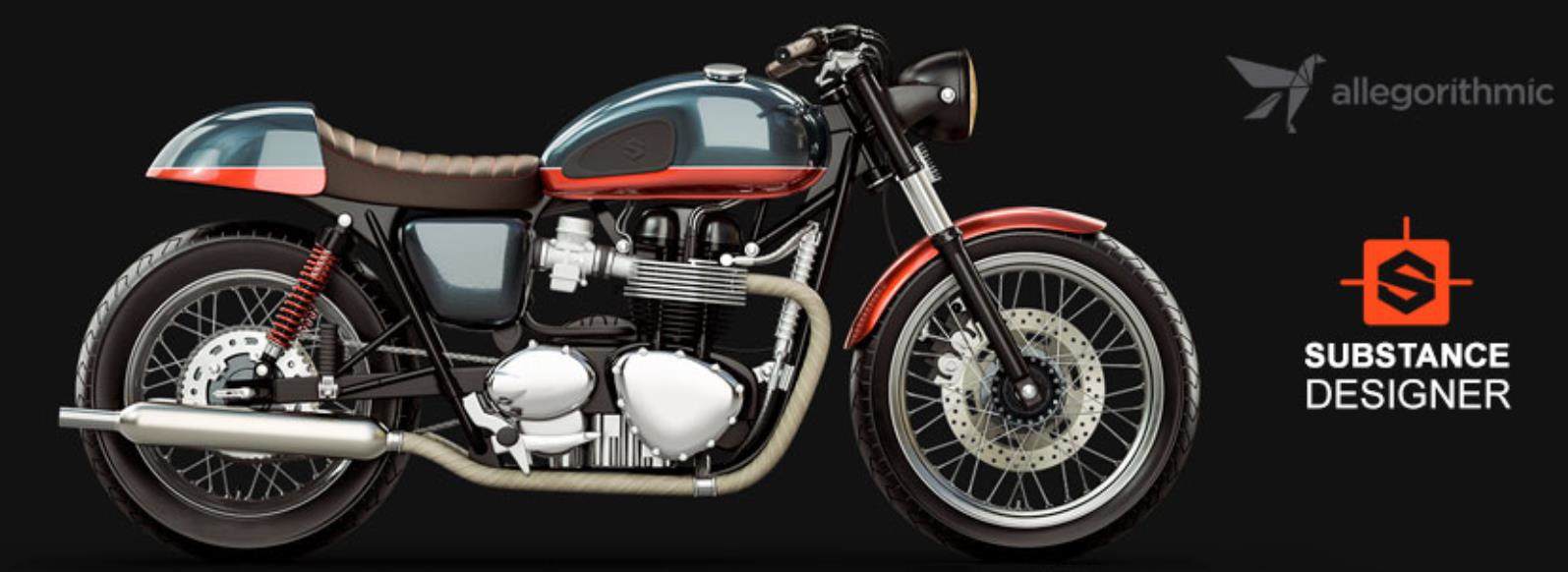 sp材质116摩托车金属发动机轮胎座椅智能材质球&SPSM