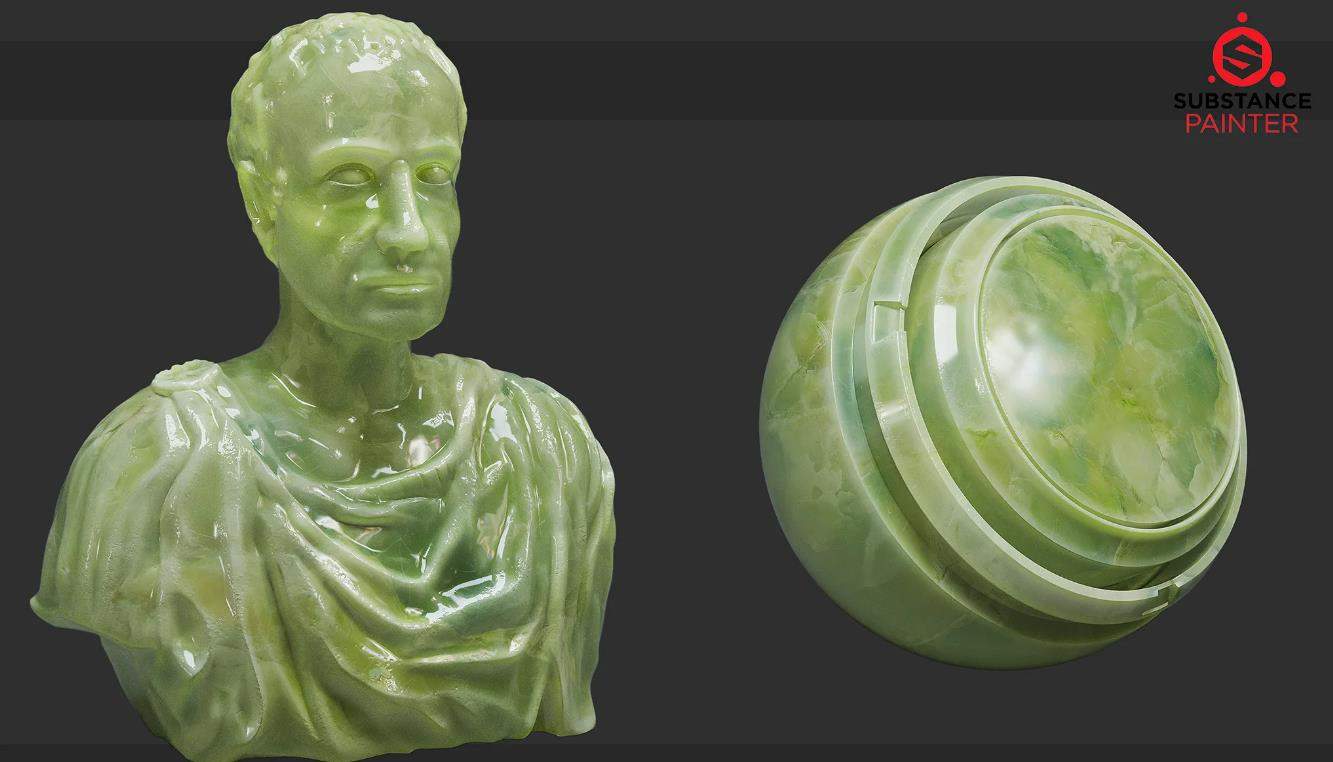 sp材质156大理石玉石半透明釉色质感智能材质球SPSM材质