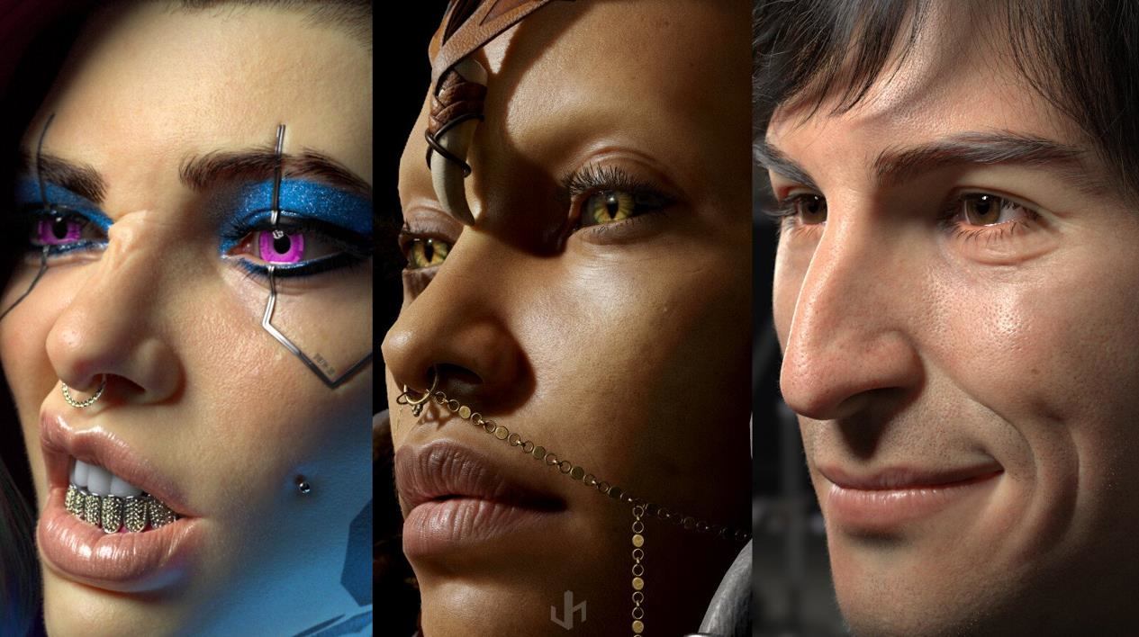 zbrush270真实人物皮肤毛孔细节套件笔刷&带演示视频