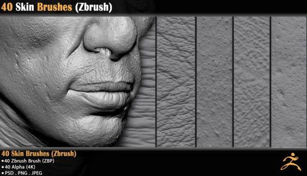 zbrush273人物脸部皮肤细节纹理皱纹粗糙毛孔雕刻笔刷