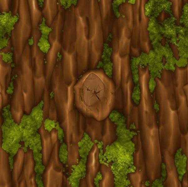 sp材质190卡通风格化树干树皮木头材质球