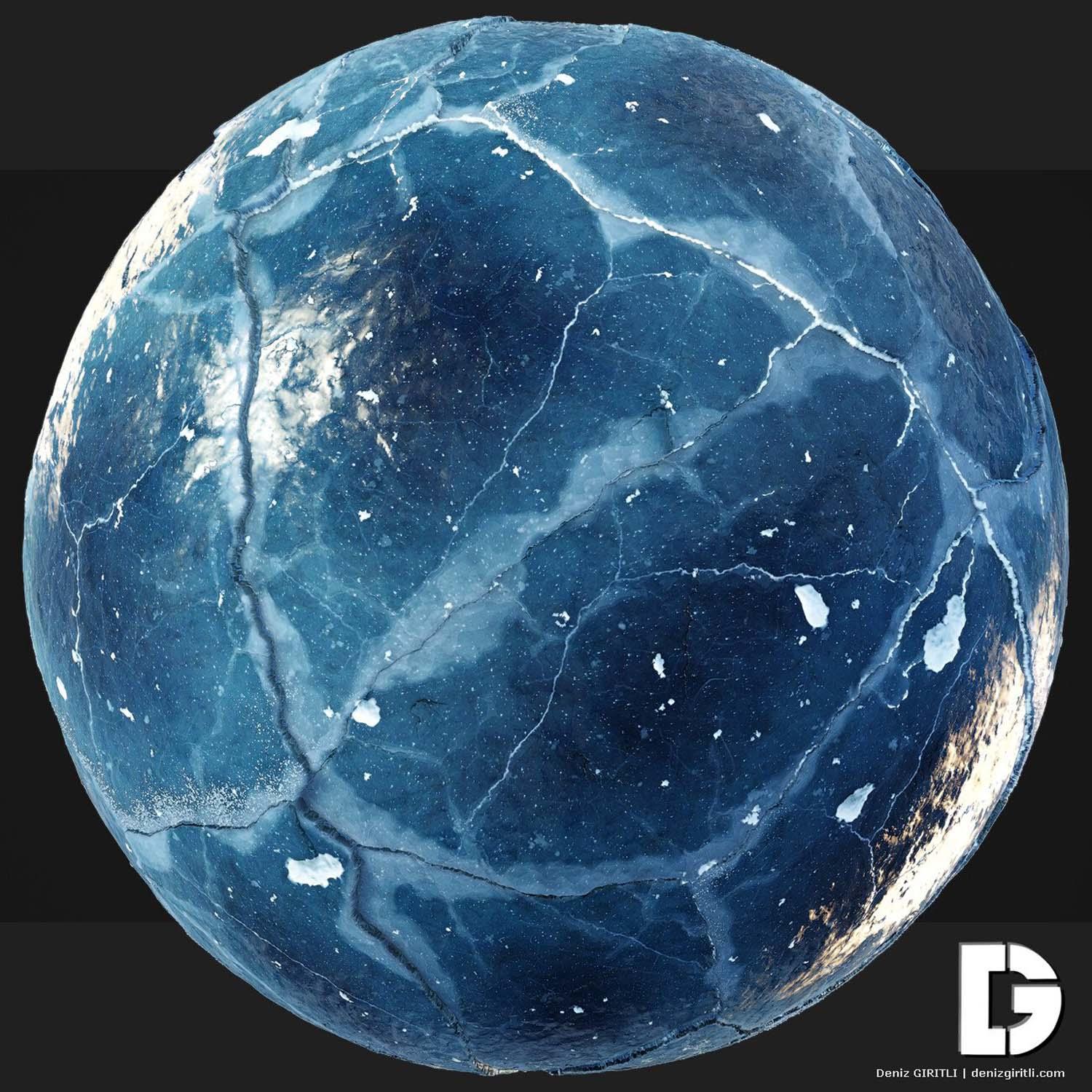 sp材质213冰块岩石冬季水面河流结冰裂缝材质贴图