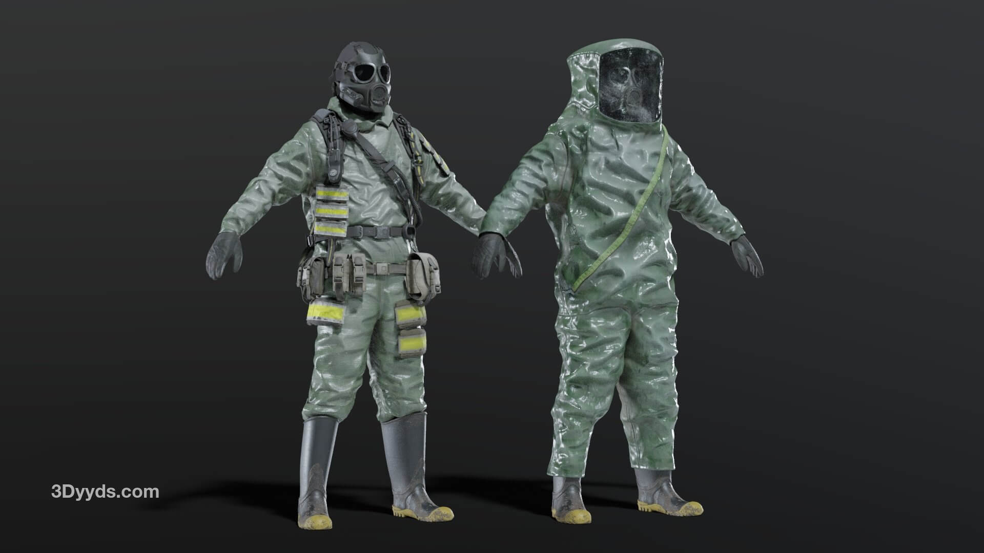 MD26Blender高精度危险生化防护服3d生化服模型fbx