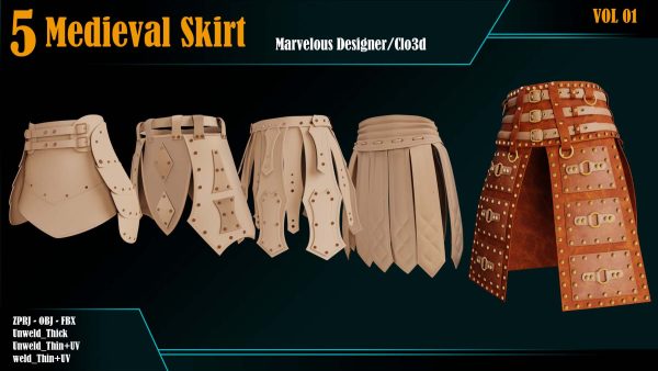 MD34中世纪皮质裙甲裙子