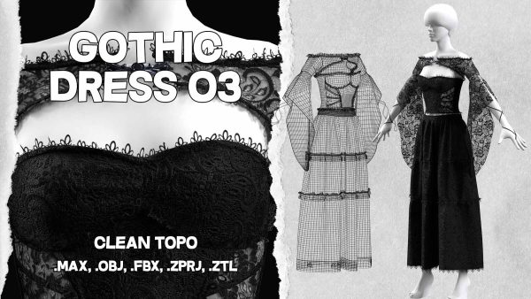 MD52女性哥特风连衣裙薄纱礼裙礼服