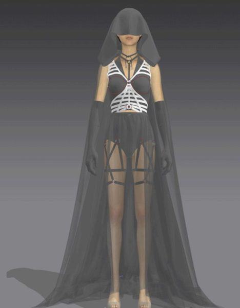 MD57哥特梦境薄纱连衣裙