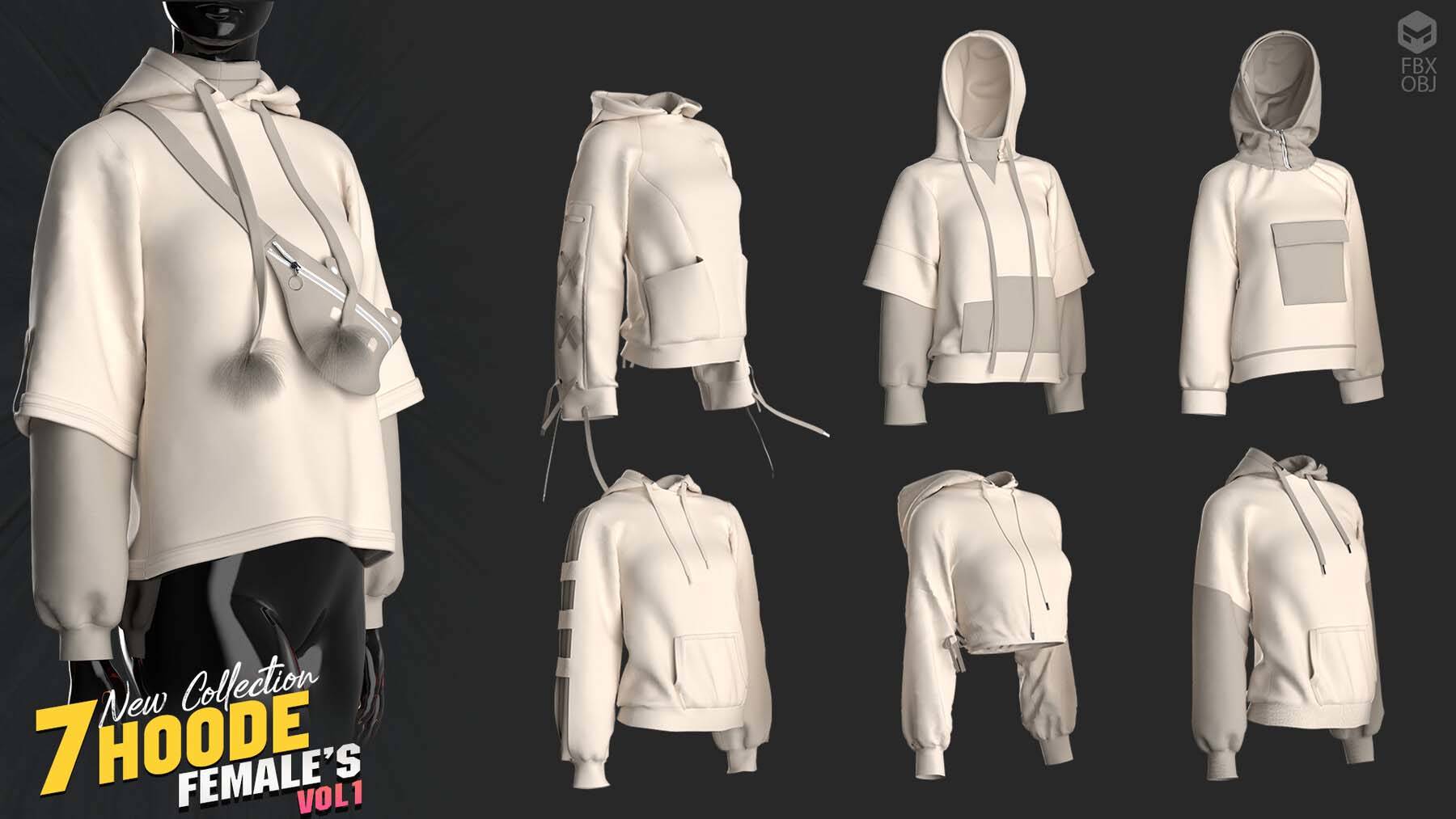 MD63-7件卫衣连帽衫