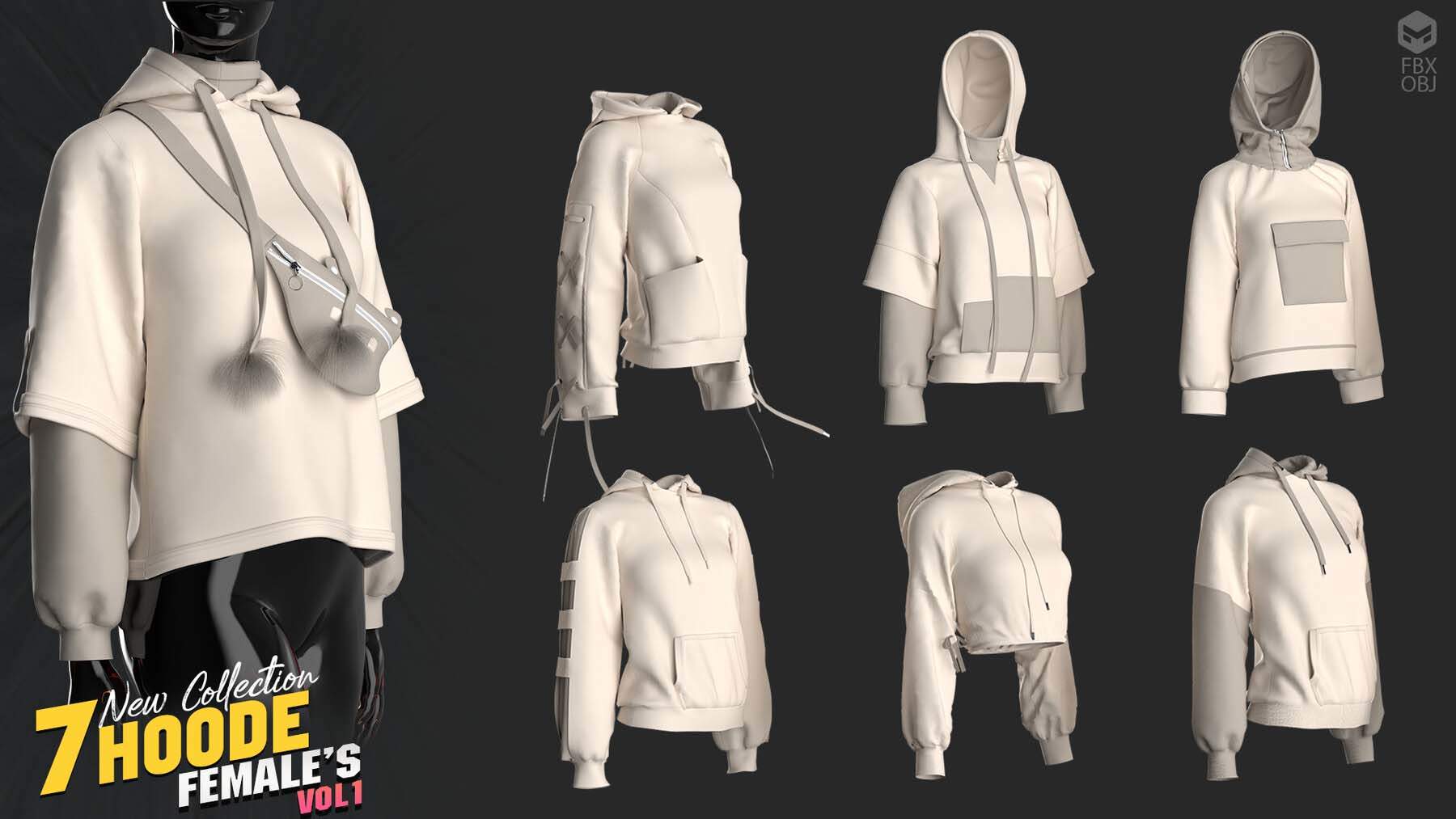 MD63-7件卫衣连帽衫