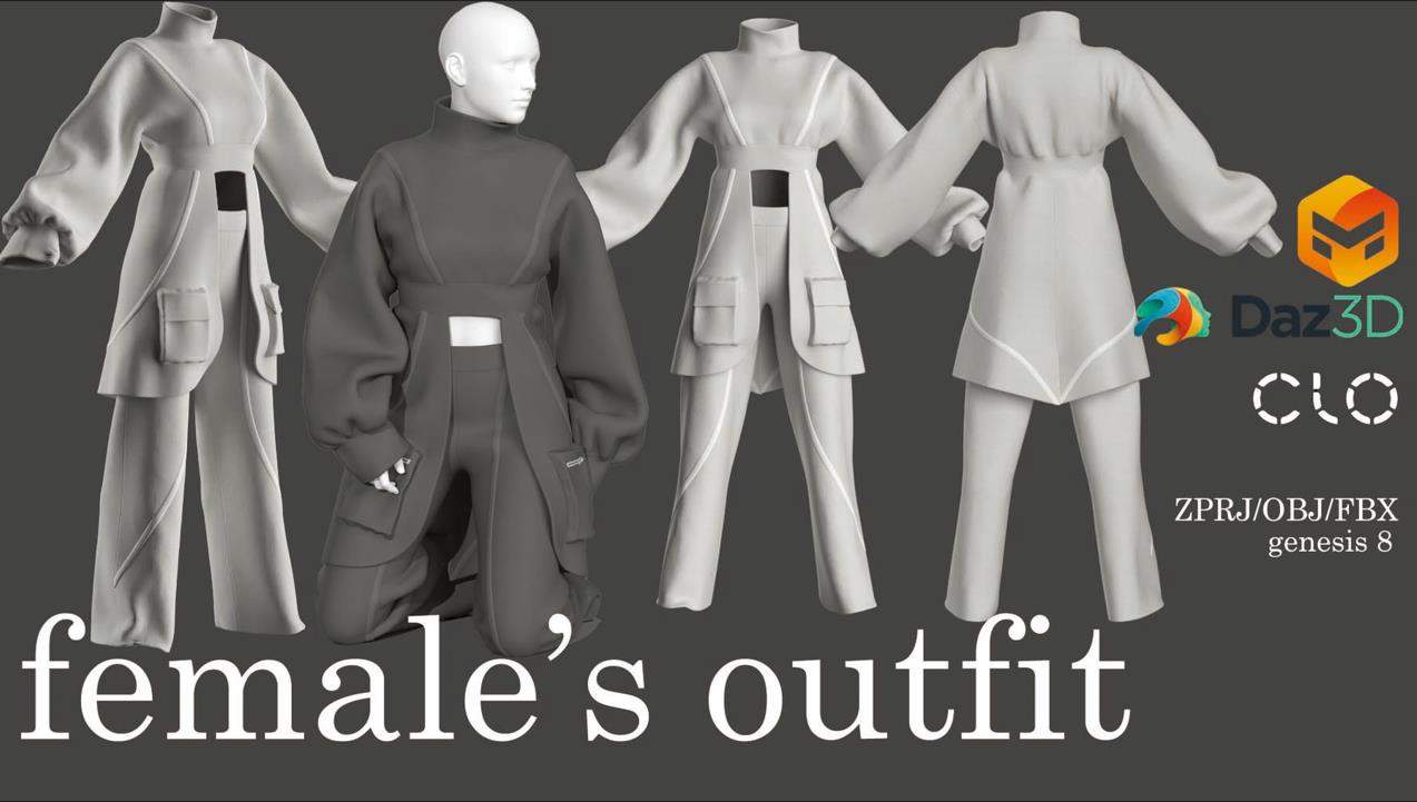 MD92女装夹克裤子套装