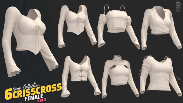 MD163女性上衣6件