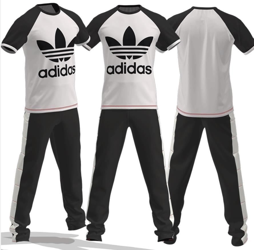 MD166男装休闲运动服装T恤长裤