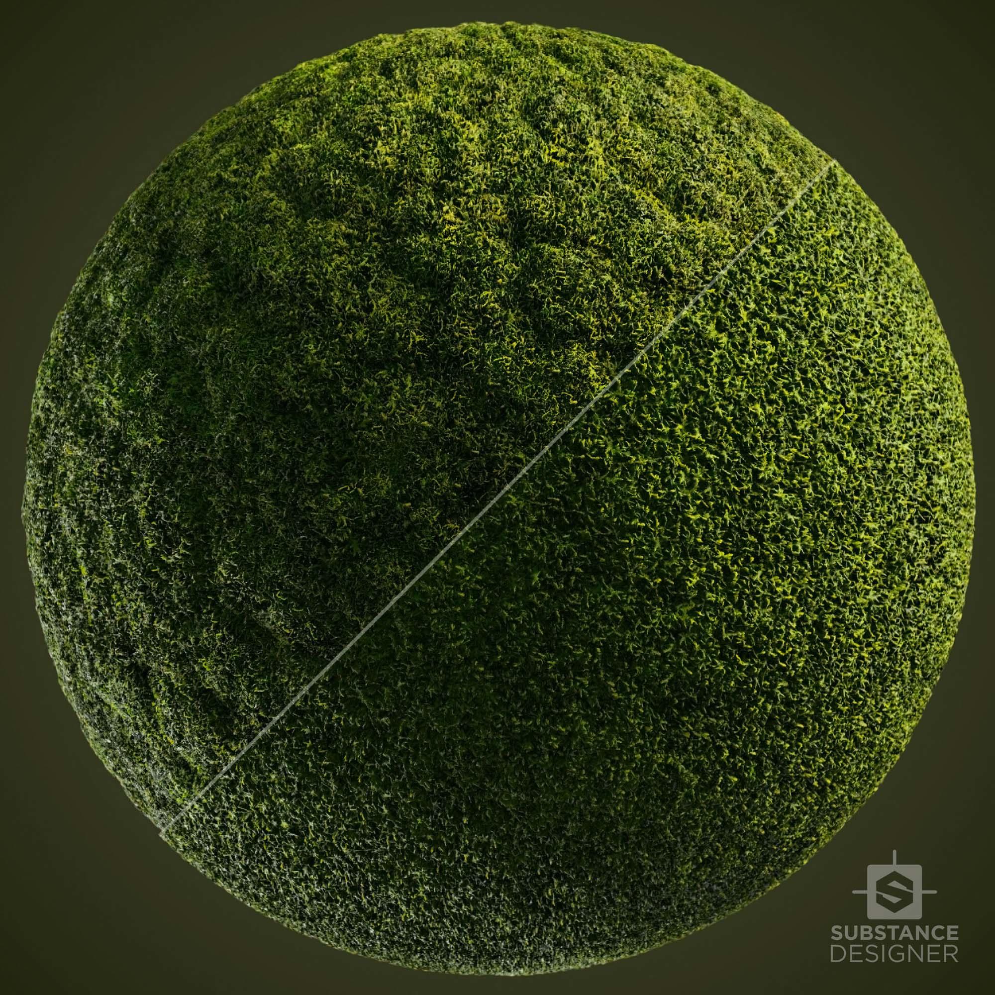 sp材质218青苔草地植被苔藓substance painter材质