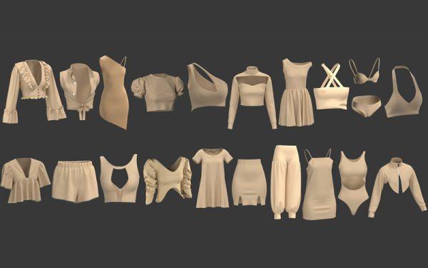 MD182女性上衣裙子连衣裙短裙裤子内衣20件