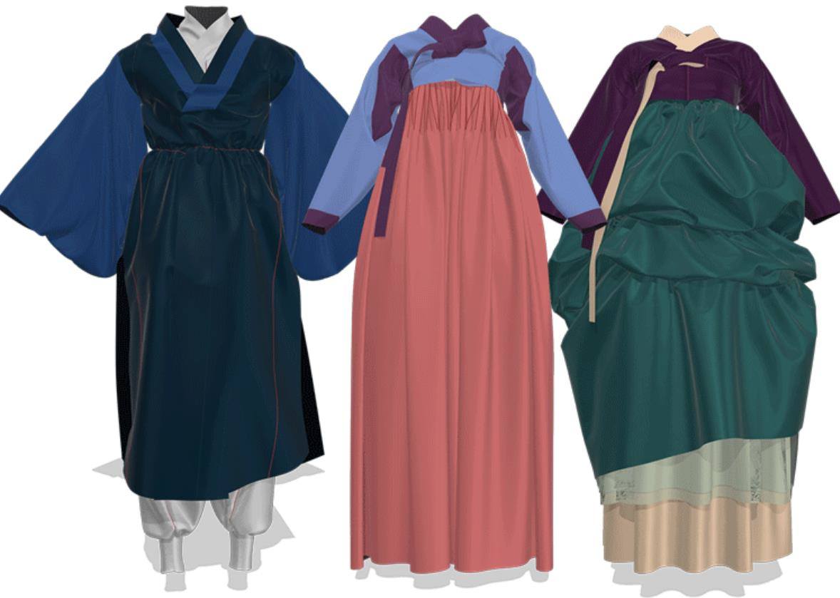 MD184韩国传统服装布衣长裙